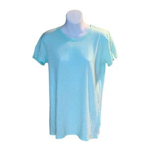 Nwt PINK BY VICTORIA’S SECRET BLUE CREW NECK T-SHIRT WITH LOGO SIZE XS